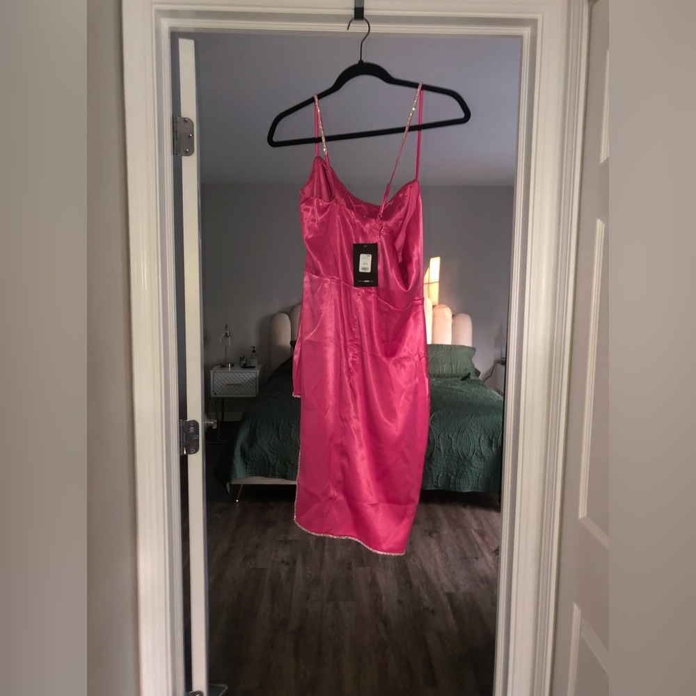 Mini Satin Dress - Picture 2 of 6